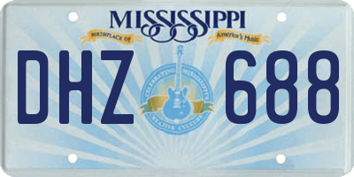 MS license plate DHZ688