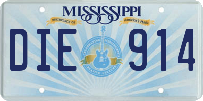 MS license plate DIE914