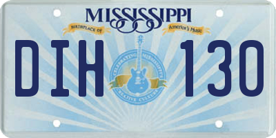 MS license plate DIH130