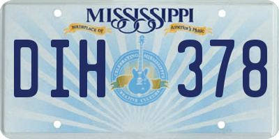 MS license plate DIH378