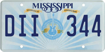 MS license plate DII344