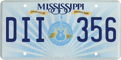 MS license plate DII356