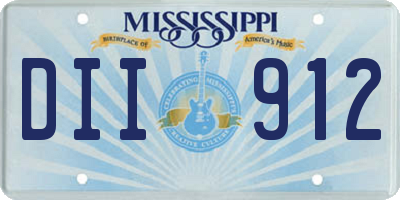 MS license plate DII912