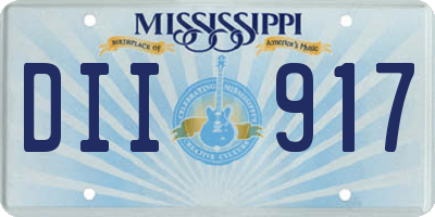 MS license plate DII917
