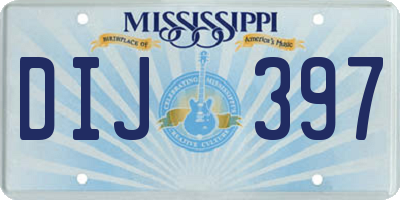 MS license plate DIJ397