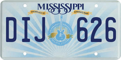 MS license plate DIJ626