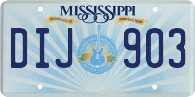 MS license plate DIJ903