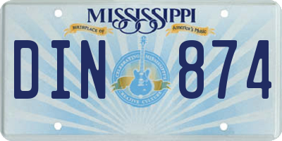 MS license plate DIN874