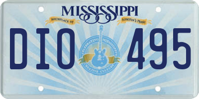 MS license plate DIO495