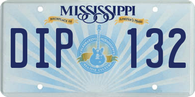 MS license plate DIP132
