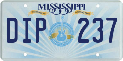 MS license plate DIP237