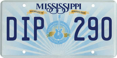 MS license plate DIP290