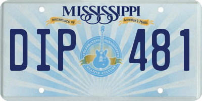 MS license plate DIP481