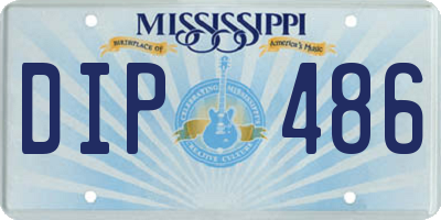MS license plate DIP486