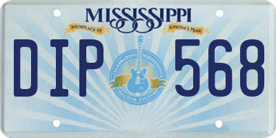 MS license plate DIP568
