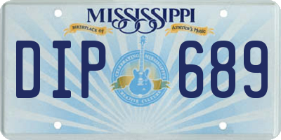 MS license plate DIP689