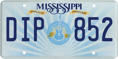 MS license plate DIP852