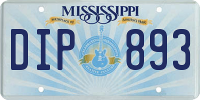 MS license plate DIP893