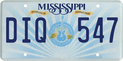 MS license plate DIQ547