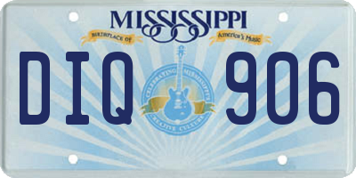 MS license plate DIQ906