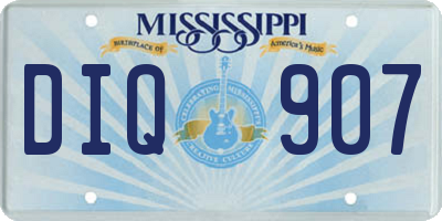 MS license plate DIQ907