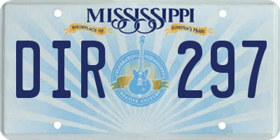 MS license plate DIR297