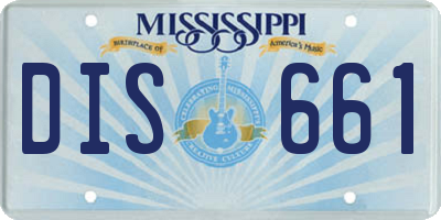 MS license plate DIS661