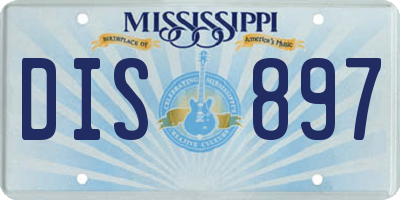MS license plate DIS897
