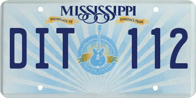 MS license plate DIT112