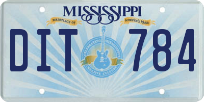 MS license plate DIT784