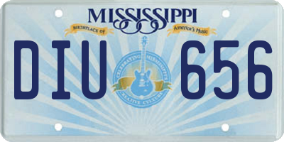 MS license plate DIU656