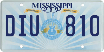 MS license plate DIU810