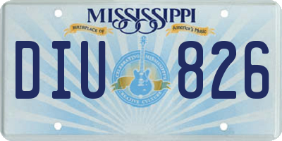 MS license plate DIU826