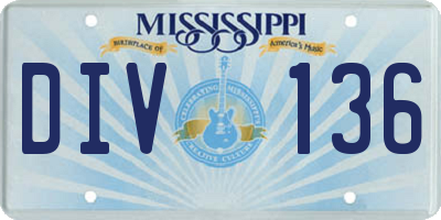MS license plate DIV136