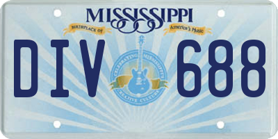 MS license plate DIV688