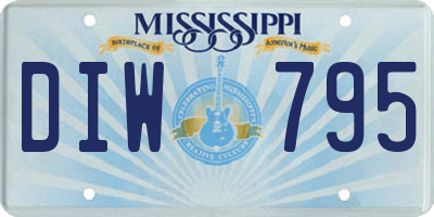 MS license plate DIW795