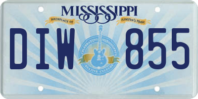 MS license plate DIW855
