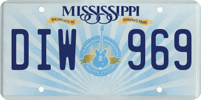 MS license plate DIW969