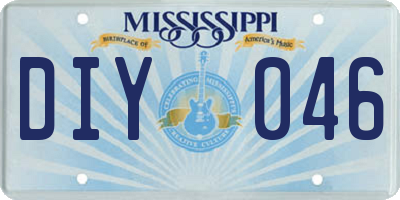MS license plate DIY046
