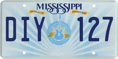 MS license plate DIY127