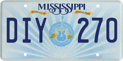 MS license plate DIY270