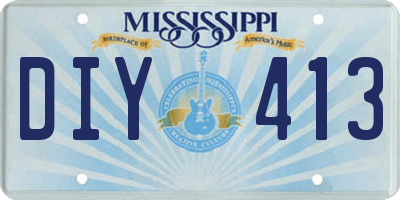 MS license plate DIY413