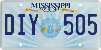 MS license plate DIY505