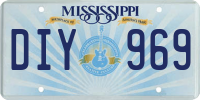 MS license plate DIY969