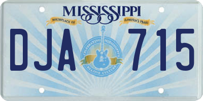 MS license plate DJA715