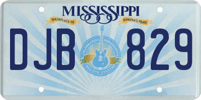 MS license plate DJB829