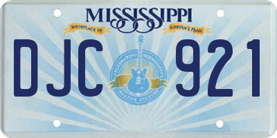 MS license plate DJC921