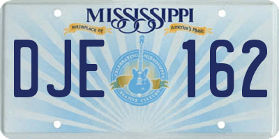 MS license plate DJE162