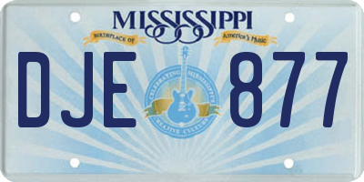 MS license plate DJE877