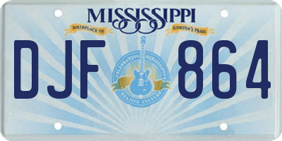 MS license plate DJF864